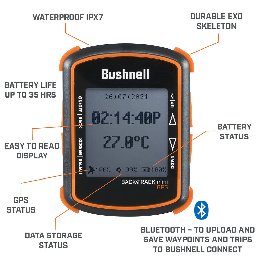 Bushnell BackTrack Mini GPS Navigation, Portable Waterproof GPS for Hiking Hunting and Backpacking