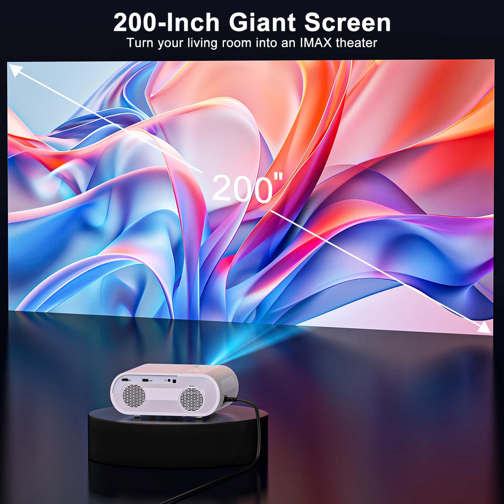 4K Projector with WiFi and Bluetooth, 1500 ANSI Google TV Projector