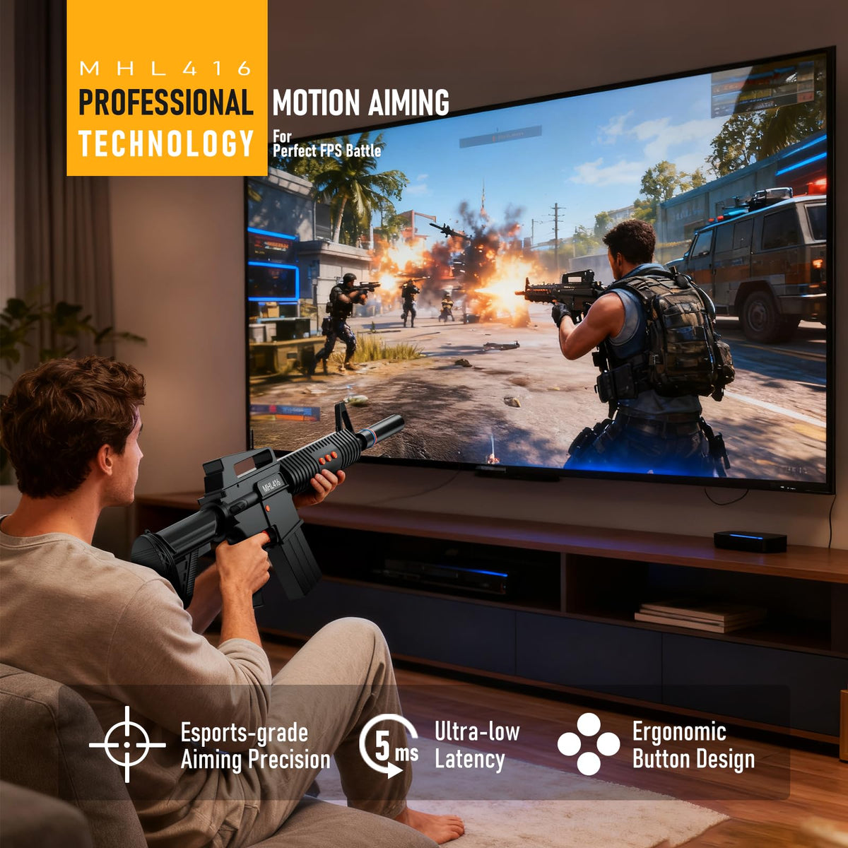 MHL416 Professional FPS Motion Controller Compatible with PS4
