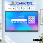 JAV 65 Inch Smart Board Pro, Google EDLA Certified 4K UHD Interactive Whiteboard for Classroom Home Office, Android 14, 8GB+128GB, 48MP AI Camera, Wi-Fi & Bluetooth
