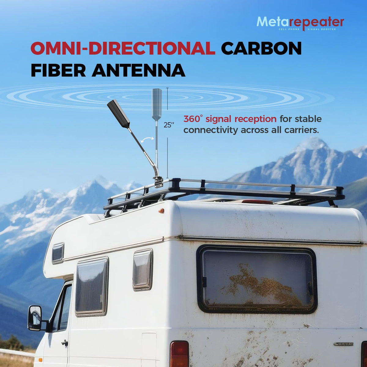 Cell Phone Booster for RV Truck with LCD Display