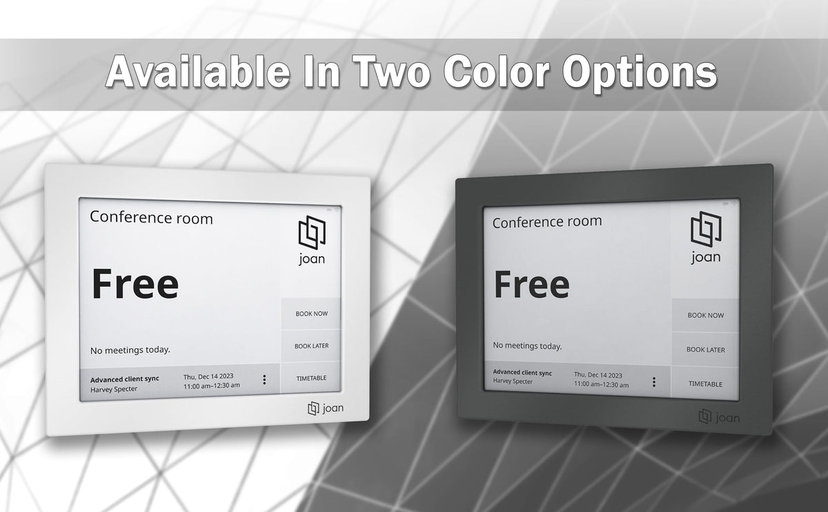 Joan 6 RE Black: Wireless E Ink Touch 6-Inch Display Meeting Scheduler - Smart Office Organizer, Calendar Sync