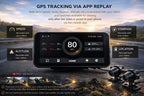 A-ONE Pro Motorcycle Wireless Navigation Projection with Ultra-Bright QLED 6.1” Touchscreen Display, Dual 1080P Cameras, CarPlay & Android Auto System, GPS Tracking, IP67 Waterproof