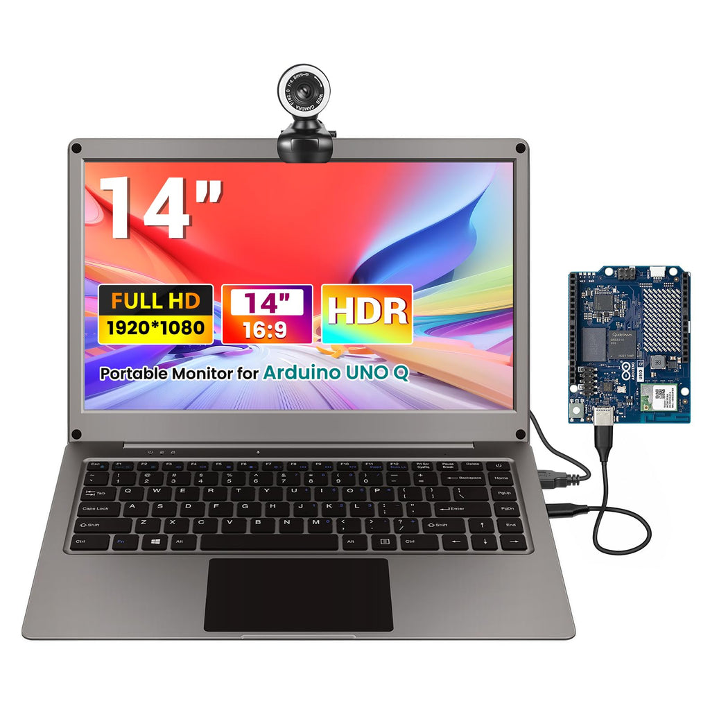 ELECROW 15.6" Portable Monitor with Keyboard, Lapdock 1080P FHD IPS Display