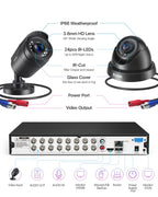 ZOSI 3K Lite 16CH Security Camera System, 16X CCTV Wired Cameras, 2TB HDD