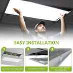 YXL 6 Pack 1x4 LED Flat Panel Light Office Light, 5200LM, 5CCT LED Drop Ceiling Light Fixture, 40W/35W/30W/25W/20W Selectable,6500K/5000K/4000K/3500K/3000K,Dimmable 0-10V,ETL