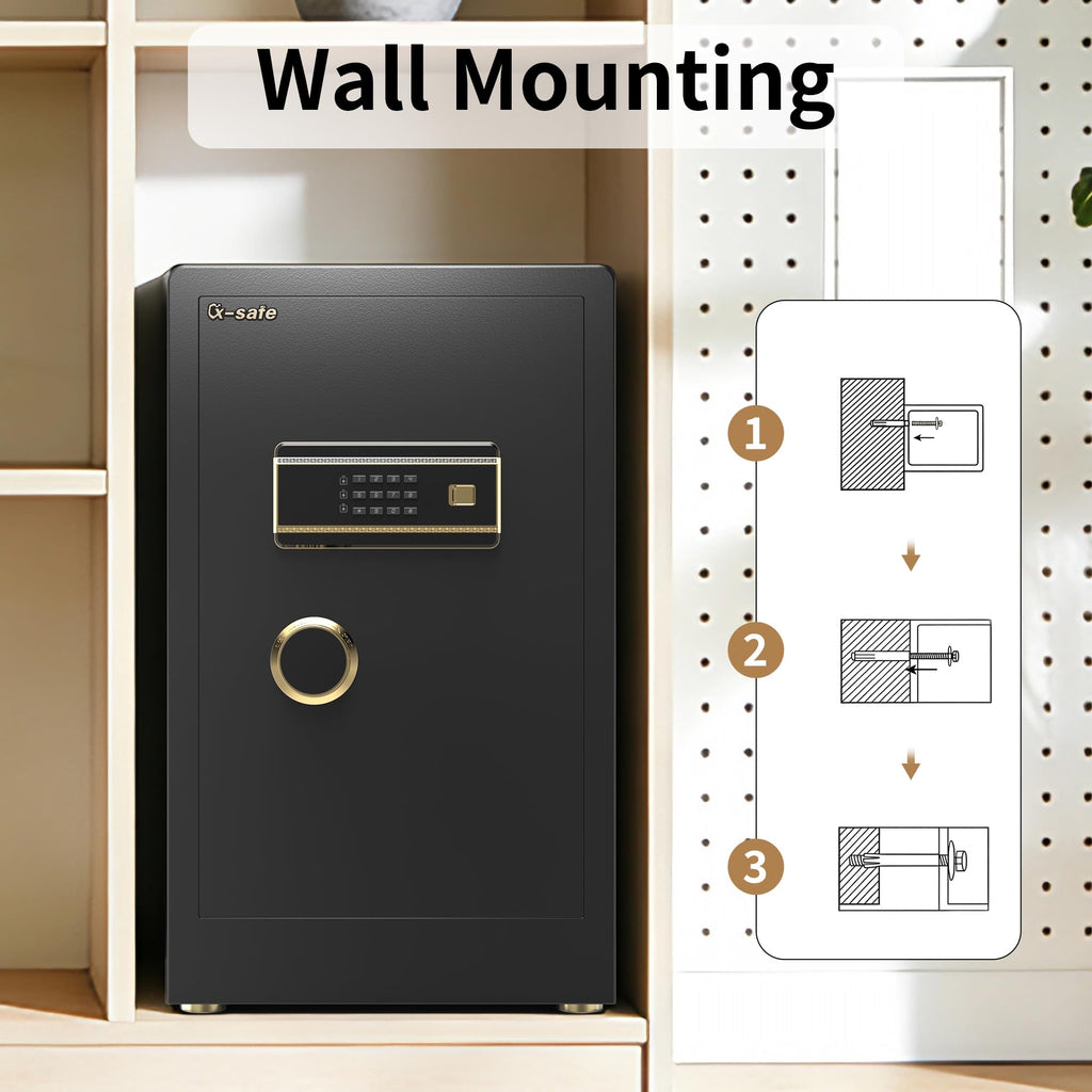 Home Safe Box, Money Safe for Cash, Digital Personal Large Safe, 3.0 Cuft