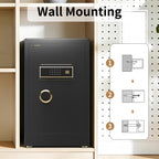 Home Safe Box, Money Safe for Cash, Digital Personal Large Safe, 3.0 Cuft
