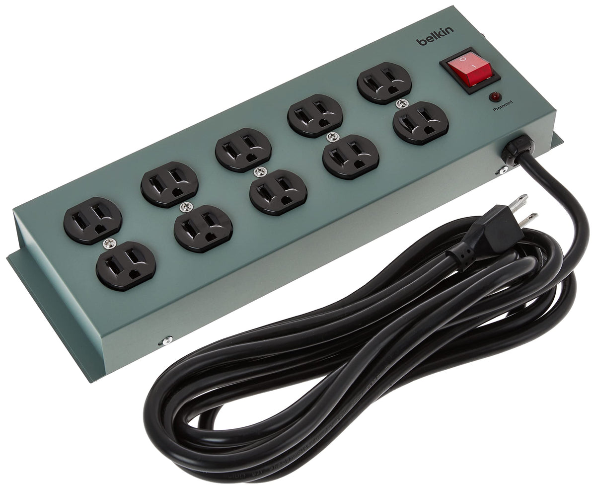 Belkin 10-Outlet Surge Protector Power Strip, 885J, 15ft Cord, 5 Pack