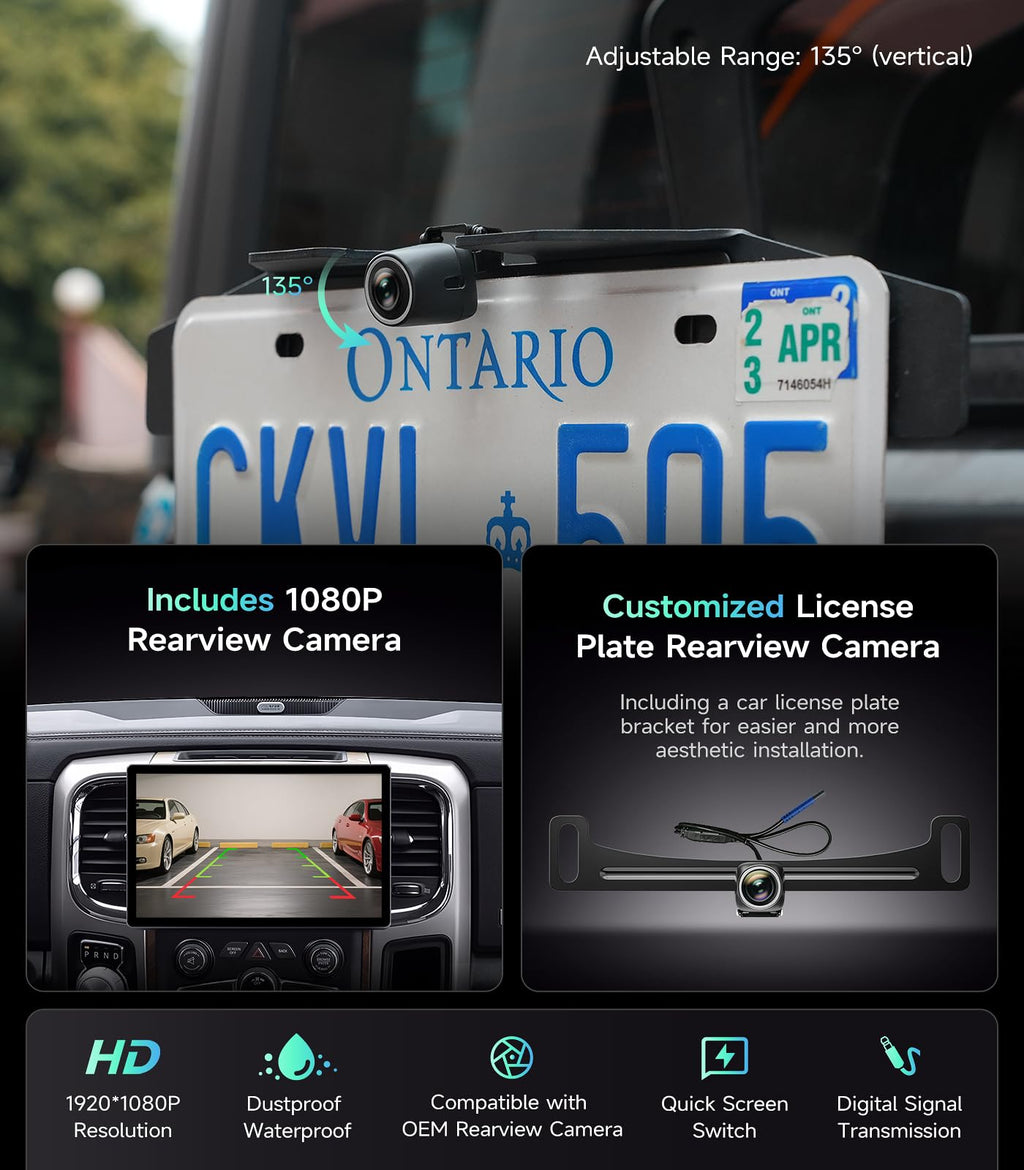 Car Radio for Dodge Ram 1500 2500 3500 2013-2018, CarPlay Android Auto