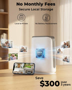Security Cameras Wireless Outdoor No Monthly Fee, 4 Cam Kit Dual-Lens Solar Security Camera System,128GB Local Storage, IP66, Night Vision,5G&2.4G WiFi 4MP Cameras for Home Security Router Compatible