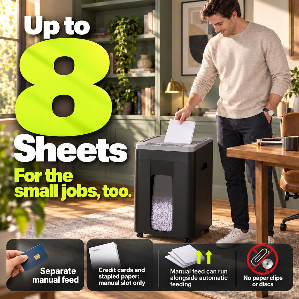 Paper Shredder Heavy Duty 400-sheet Auto Feed, Micro Cut P5 Security