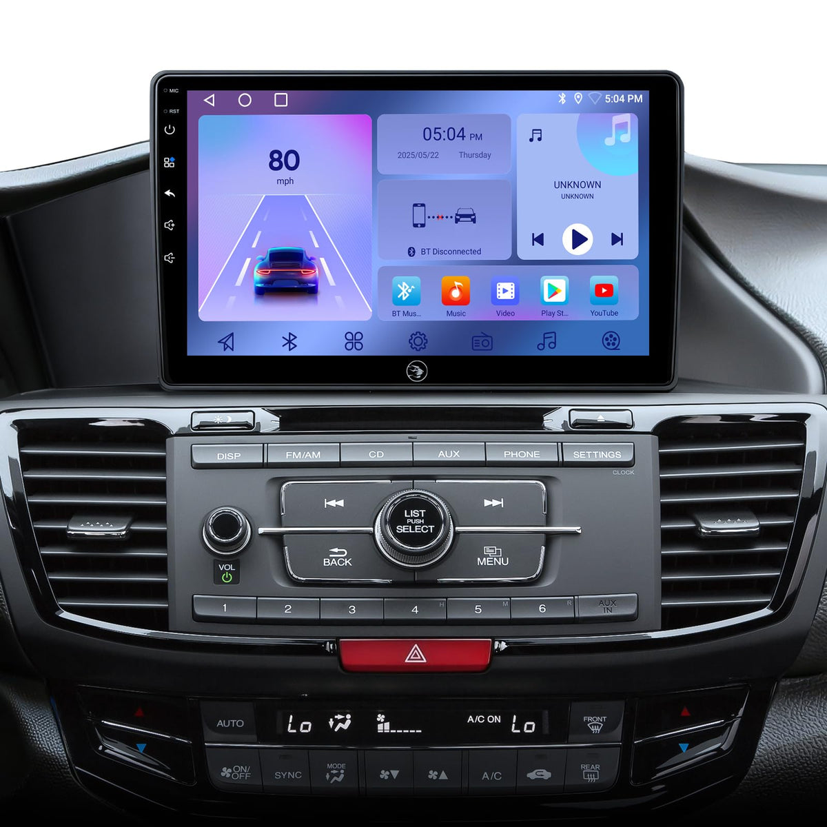 Car Stereo for Honda Accord 9th (2013-2017), 10" Touchscreen Radio Replacement with Wireless CarPlay, Android Auto, GPS Navigation, Bluetooth