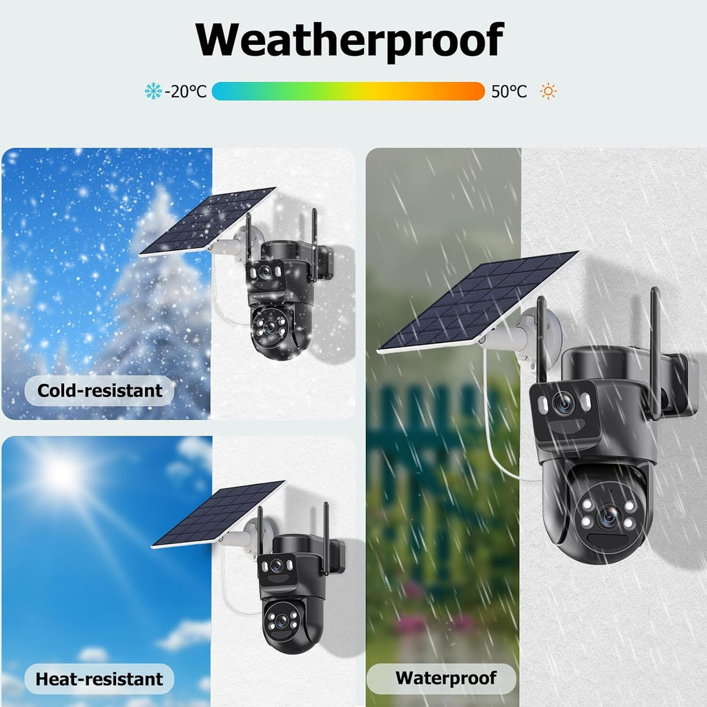 BEENOCAM 4K Solar Security Cameras Wireless Outdoor, 4 Cam-Kit