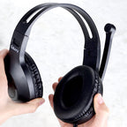 Classroom Headphones with Microphone Bulk 24-Pack, Wired Black Class Set