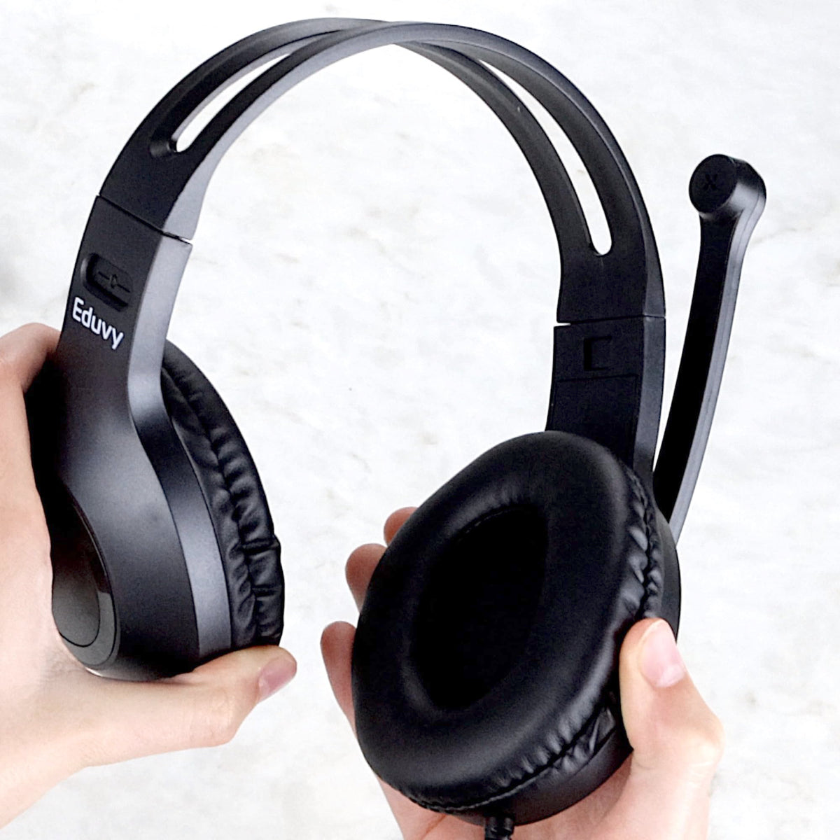 Classroom Headphones with Microphone Bulk 24-Pack, Wired Black Class Set