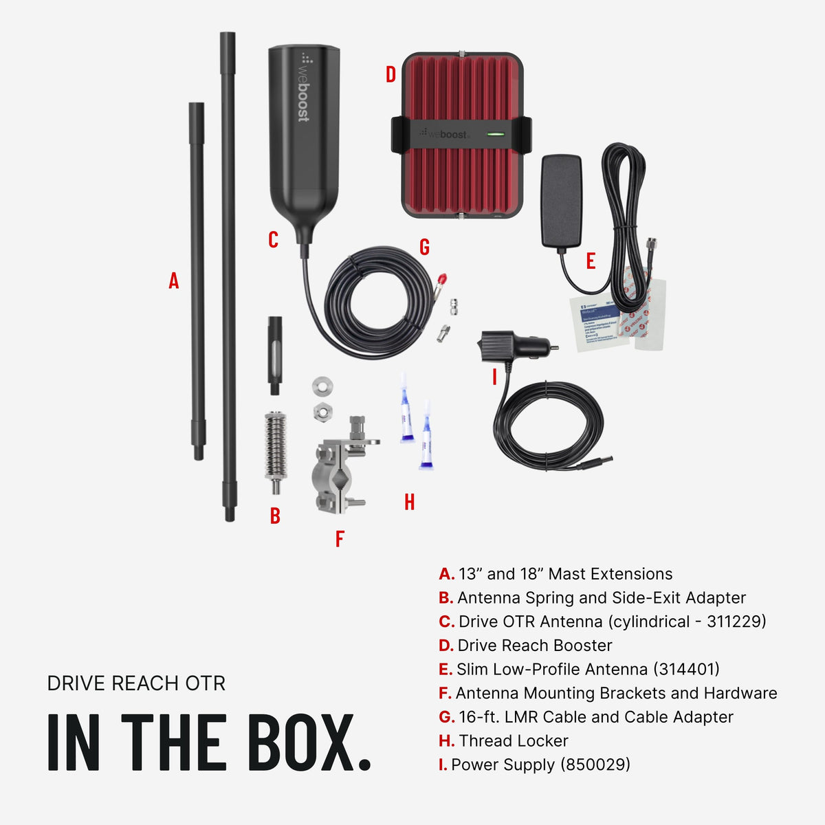 weBoost Drive Reach OTR Cell Phone Signal Booster for Trucks & Semis | Boosts 5G & LTE | FCC Approved | Made in The USA