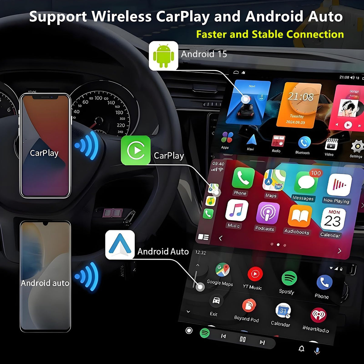 Car Radio for Chevy Silverado 2007-2013: 8-Core 4GB+64GB Stereo Replacement
