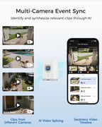 MUBILIFE 4K Solar Security Camera System Wireless Outdoor, 4-Cam Kit