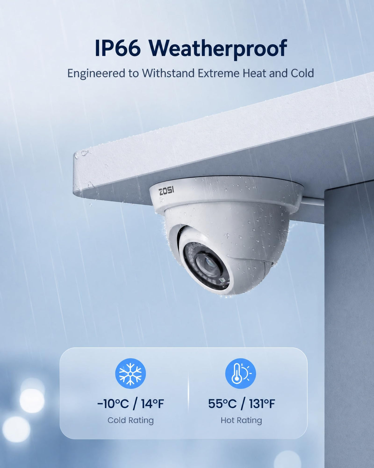 ZOSI 3K Lite Wired Security Camera System, 4 X 2MP Dome Cameras, 1TB HDD