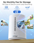 4MP Solar Security Cameras Wireless Outdoor, 64GB Local Storage