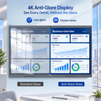 JAV 65 Inch Smart Board Pro, Google EDLA Certified 4K UHD Interactive Whiteboard for Classroom Home Office, Android 14, 8GB+128GB, 48MP AI Camera, Wi-Fi & Bluetooth