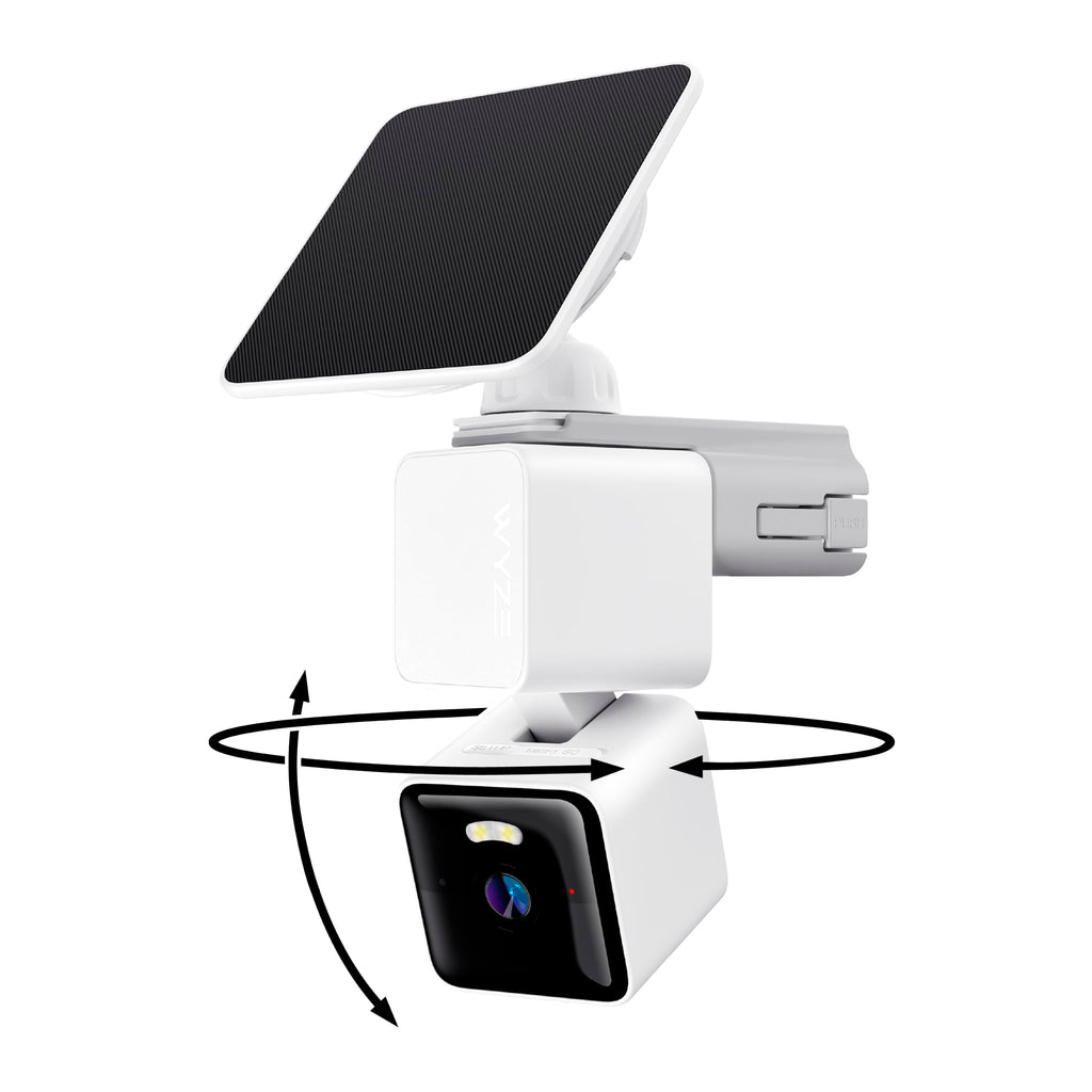 WYZE Solar Cam Pan, 2K Security Cameras Wireless Outdoor,（4-Pack）