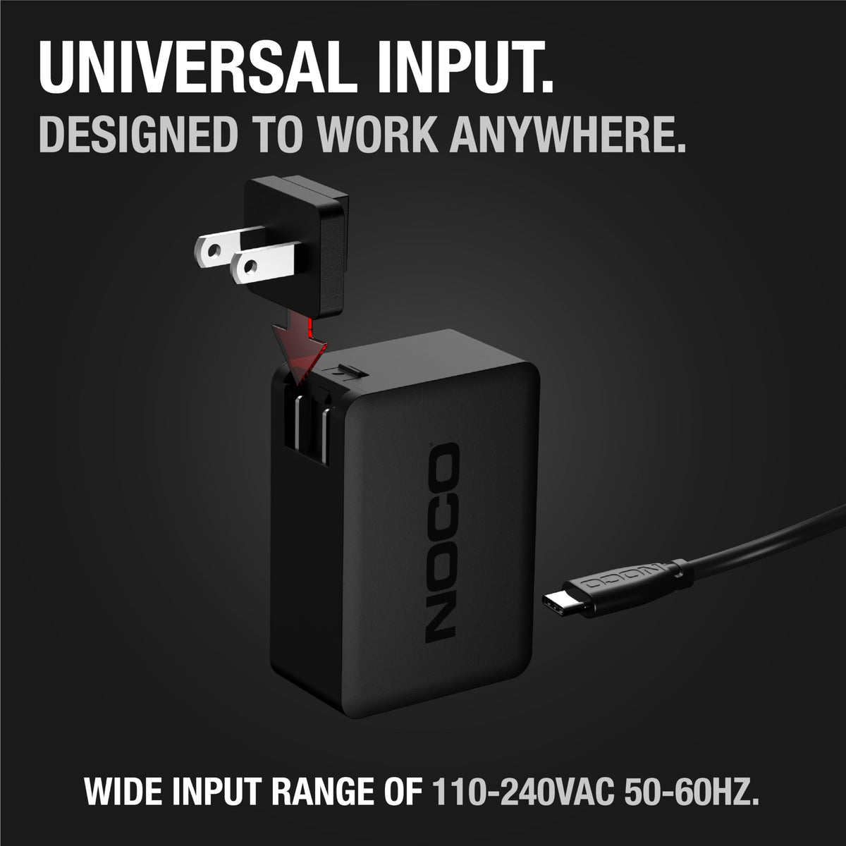 NOCO U65 USB-C Charger, Power Delivery (PD) Fast Portable Micro Wall Charger and International Travel with Interchangeable Plugs for Apple, Google, Samsung, Microsoft and More, 65W (Pack of 6)