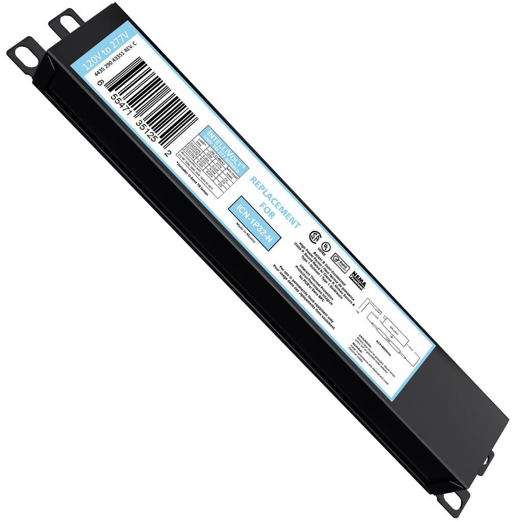 10 Pack 4 Lamp T8 Ballast, Replacement for ICN-4P32-N or SC