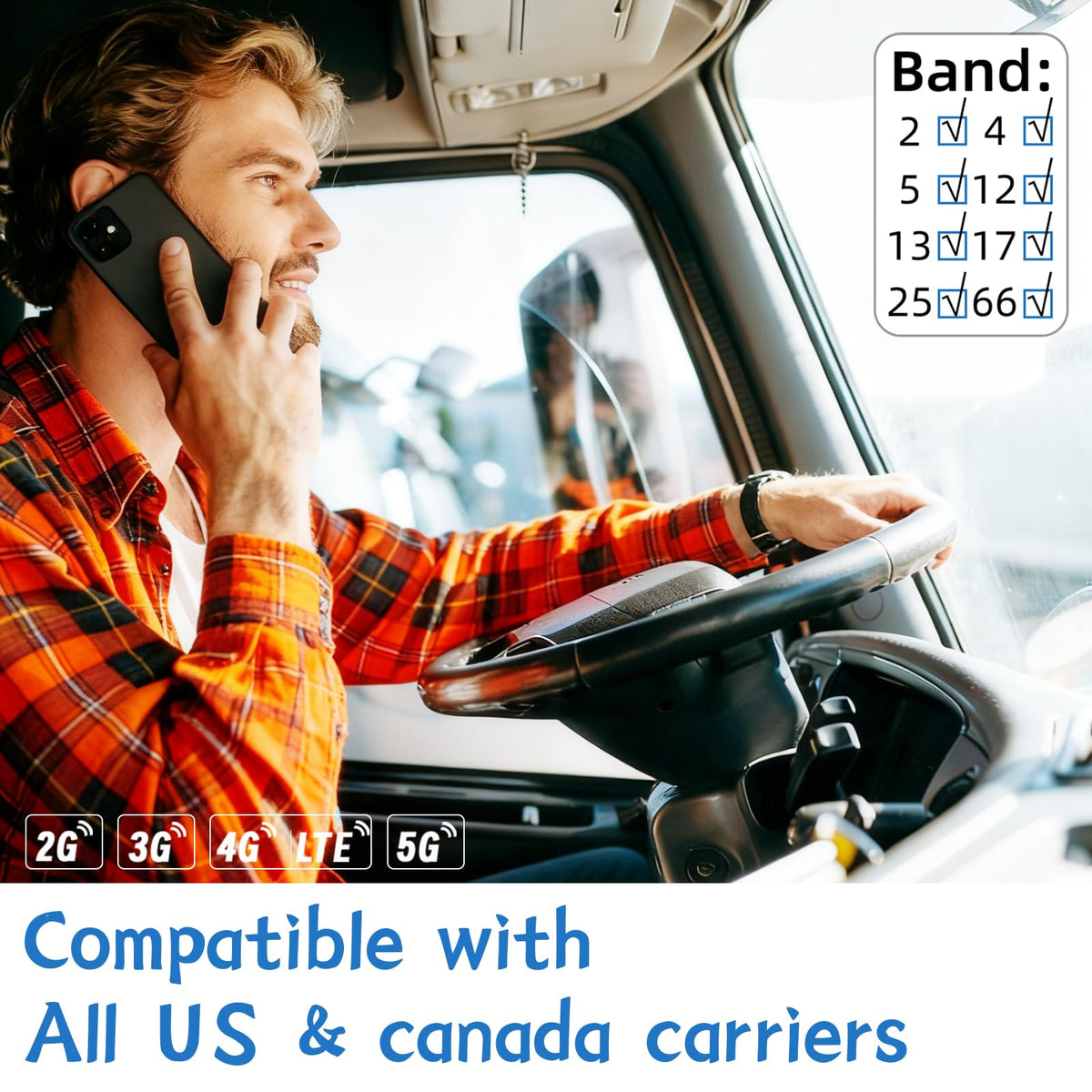 Cell Phone Booster for Home &Office,Up to 2,500 sq ft,Cell Phone Signal Booster for Band 5/12/13/17,Boost 5G 4G Data for All U.S. Carriers FCC Approved