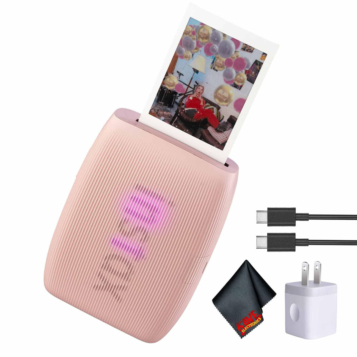 FUJIFILM INSTAX MINI LINK 3 Smartphone Printer (Clay White) 40-Photo Bundle