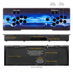 ARCADORA Arcade Console DIY Case, Video Game Machine Box Replacement Case, Acrylic Panel, Empty Box, Supports 8 Buttons, Home Cabinet 2 Players For DIY Joystick Accessories Kit