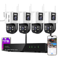 XMARTO 2-Lens Wireless Security Camera System Outdoor, AI-Track PTZ, 1T HDD