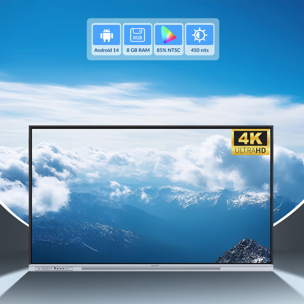 75 Inch 4K Smart Board, Google EDLA-Certified Interactive Whiteboard