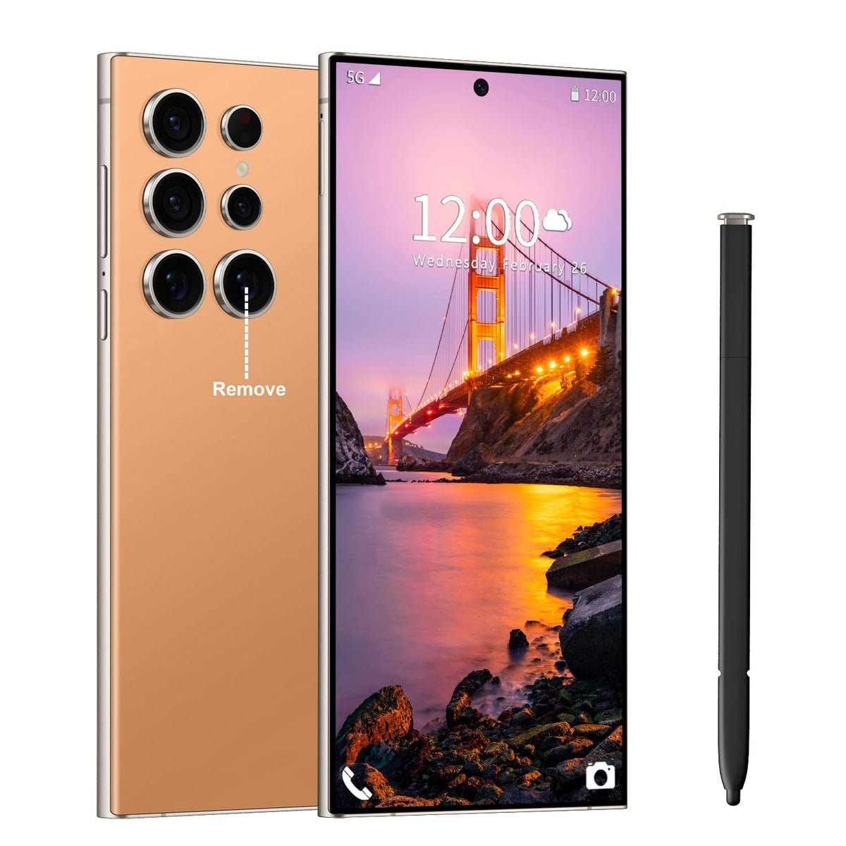 Huness I24 Ultra Unlocked Phone,Built in Pen The Phone,Smartphone Battery 6800mAh 6.8" HD Screen,Android 14 16+512GB with 128GB Memory Card Cell Phone,5G/Face ID/Fingerprint Lock/GPS (Cyan, 16+512)