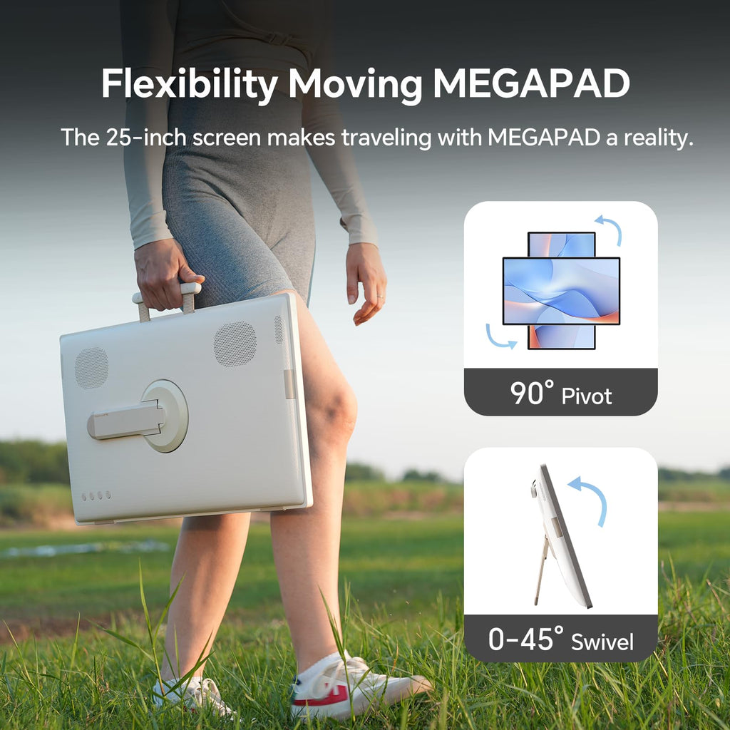 KTC 25 Inch MEGAPAD Portable TV Touchscreen Monitor 1080p, A25Q5