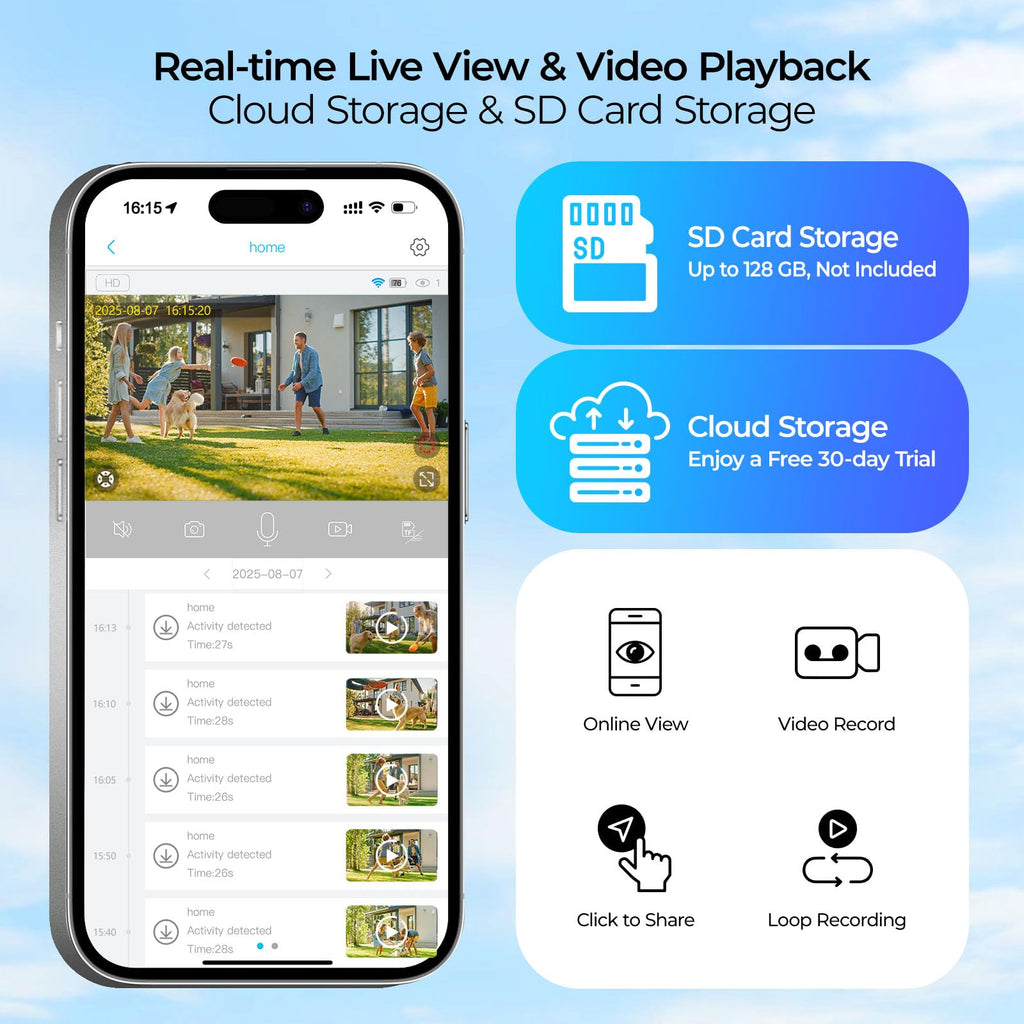 SolarCam 4-Pack, 2K Security Cameras Wireless Outdoor, Solar Powered