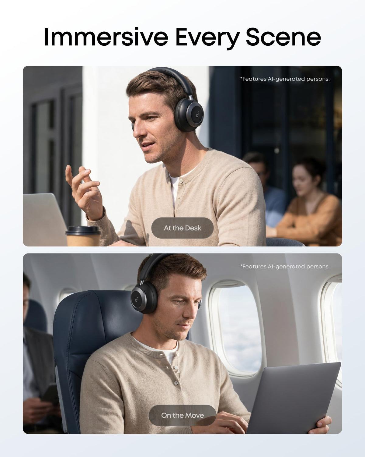 Soundcore Anker Space One Pro Wireless Over-Ear Headphones, Foldable Design