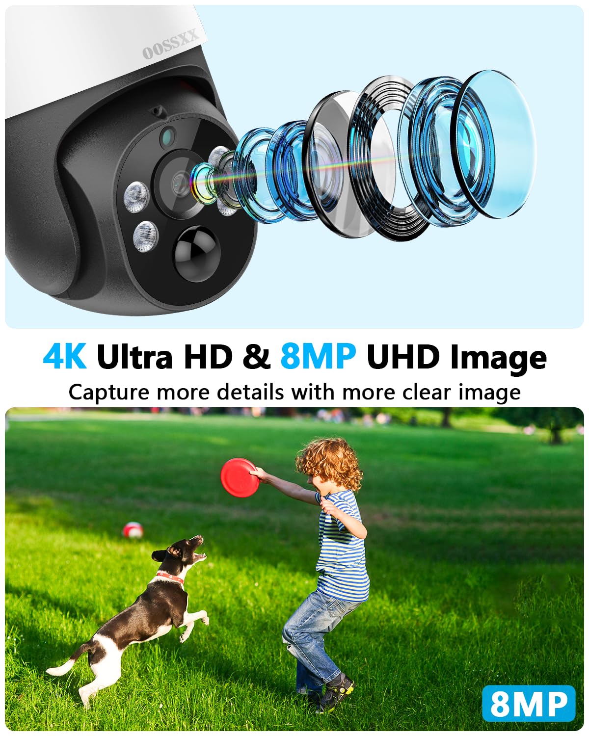 (2026 New) 4K PoE PTZ Outdoor Security Camera System with 10.2'' Monitor