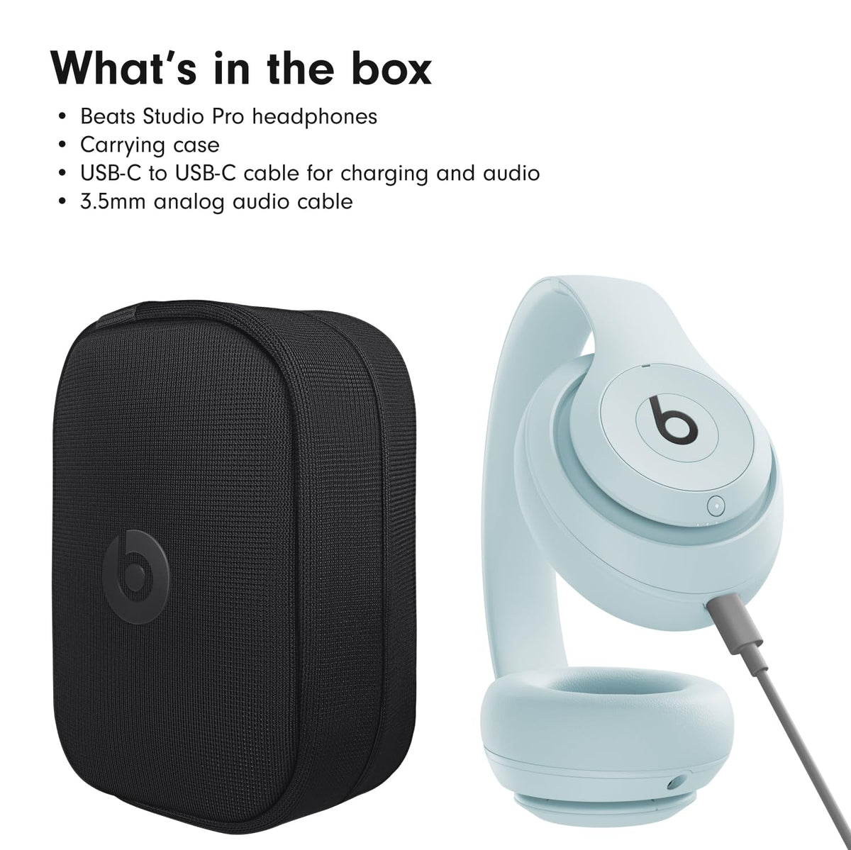 Beats Studio Pro Premium Wireless Over-Ear Headphones- Up to 40-Hour Battery Life, Active Noise Cancelling, Great for Travel & Commuting, USB-C Lossless Audio - Amazon Exclusive Light Blue