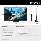 Samsung 65-Inch Class S90H Series, OLED, 4K, Smart TV, 2026 Model