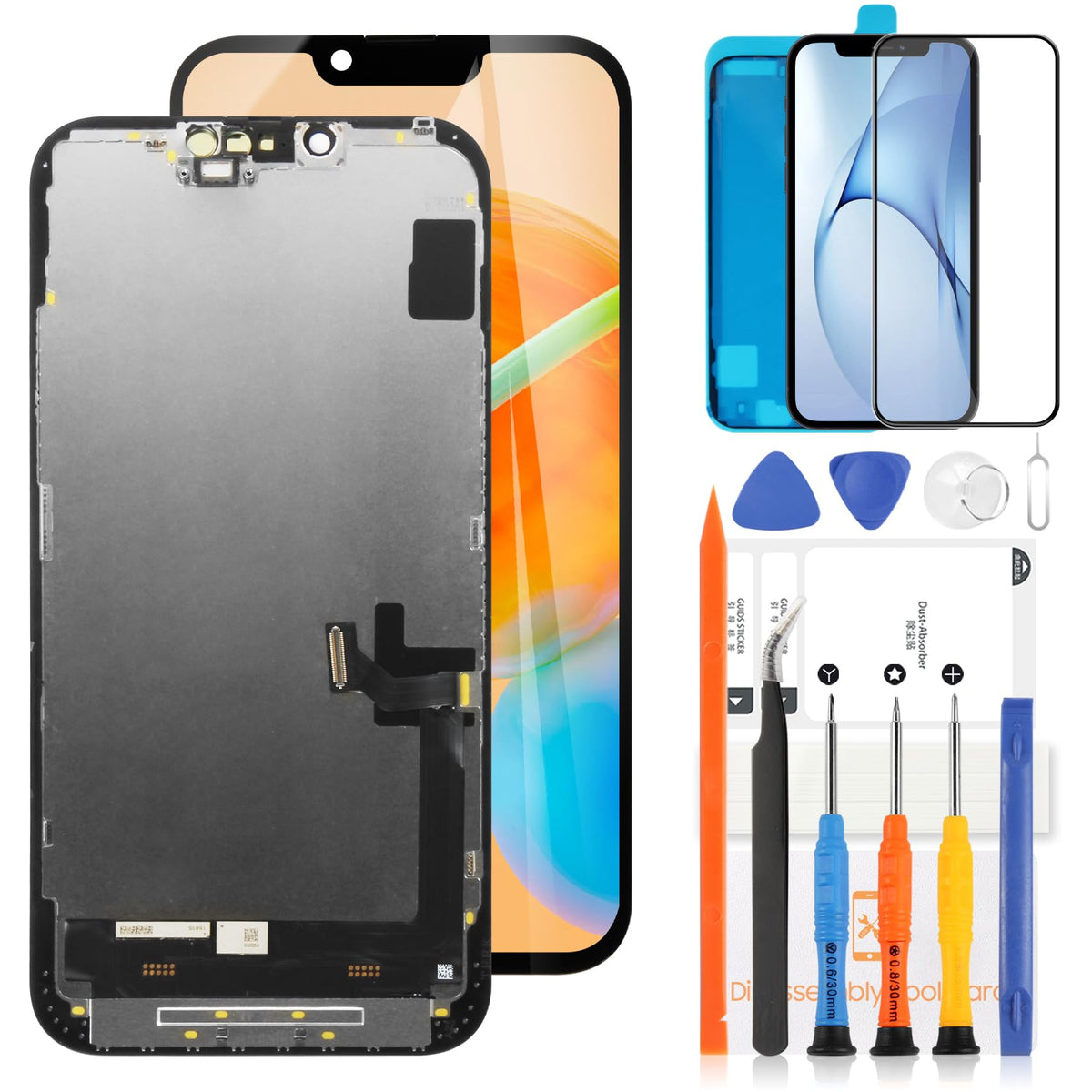 for iPhone 17 Pro Max Screen Replacement 6.9 inch OLED Full Display Assembly with Promotion 120Hz, OEM Grade Soft OLED, True Tone & Face ID Supported, DIY Repair Kit with Tools, Black