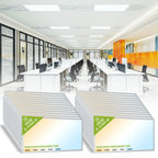 YXL 6 Pack 1x4 LED Flat Panel Light Office Light, 5200LM, 5CCT LED Drop Ceiling Light Fixture, 40W/35W/30W/25W/20W Selectable,6500K/5000K/4000K/3500K/3000K,Dimmable 0-10V,ETL