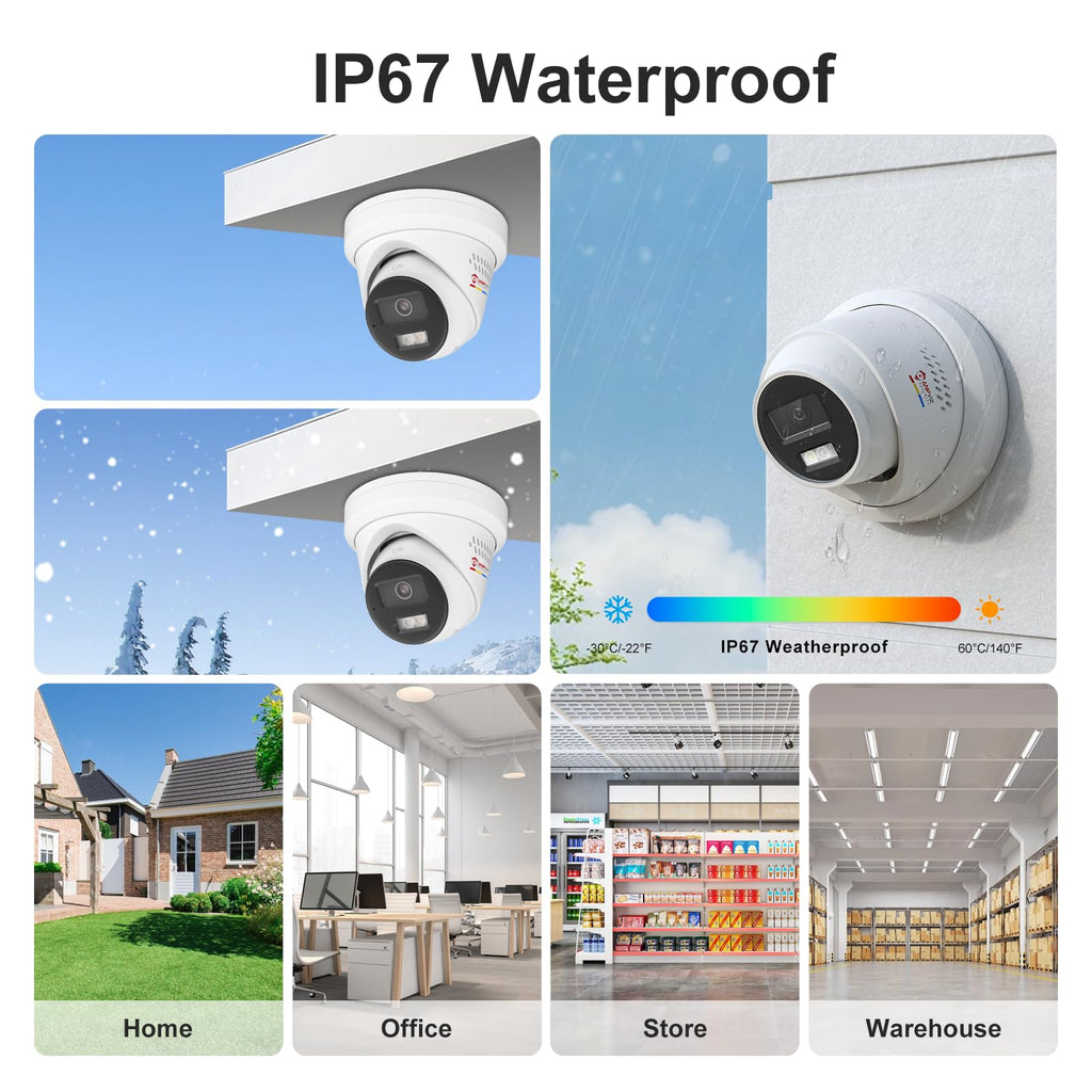 Anpviz 16Ch 8X 5MP Wired PoE Security Camera System 12MP NVR with 4TB HDD