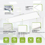 YXL 6 Pack 1x4 LED Flat Panel Light Office Light, 5200LM, 5CCT LED Drop Ceiling Light Fixture, 40W/35W/30W/25W/20W Selectable,6500K/5000K/4000K/3500K/3000K,Dimmable 0-10V,ETL
