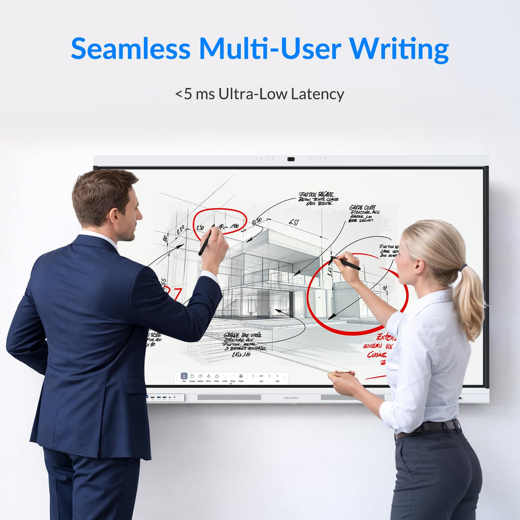 Smart Board, 75 Inch All-in-One Interactive Whiteboard, Google EDLA