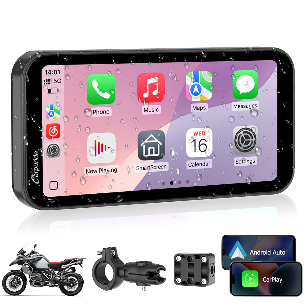 Carpuride W603 6.3" Motorcycle Wireless CarPlay & Android Auto