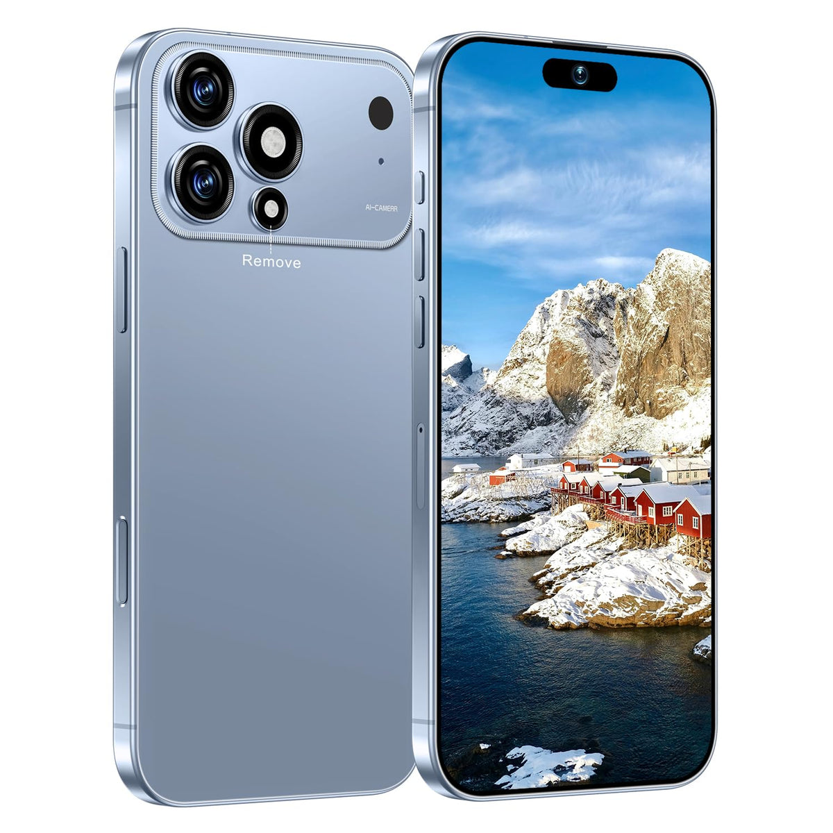 Huness 17 PM 16+1TB Unlocked Cell Phone,6.9" HD Screen Unlocked Phones,Android 15 7000mAh Long Battery Life Smartphone,5G/Dual SIM/Fingerprint Button Unlock/Photos/Face ID (Wine Red)