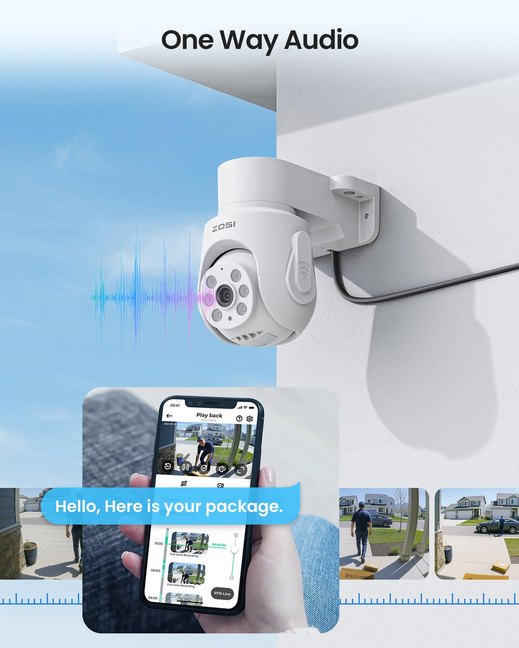 ZOSI 5MP Wired Security Camera System, 8pcs 2MP Pan/Tilt Cameras, 1TB HDD