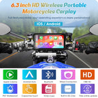 Carpuride W603 6.3" Motorcycle Wireless CarPlay & Android Auto